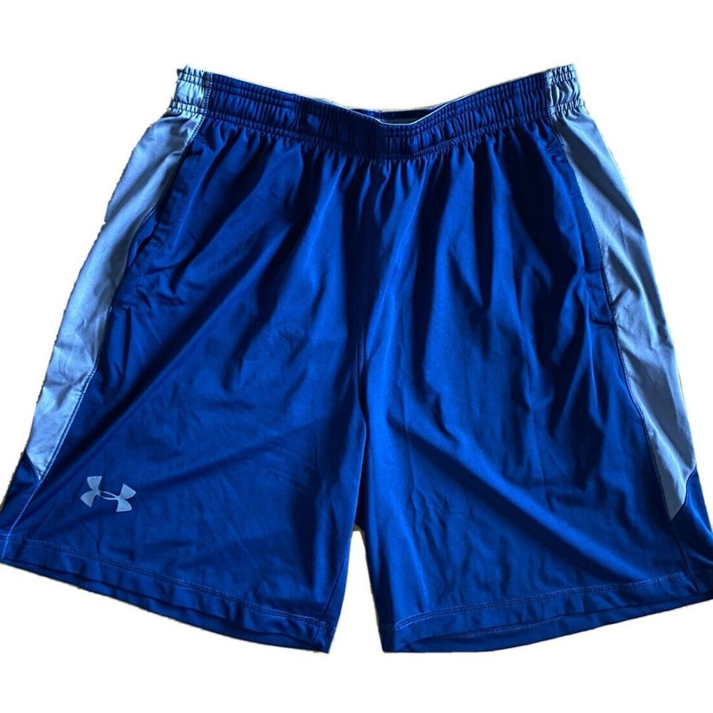 Under Armour Navy Gray Heat Gear Basketball Shorts